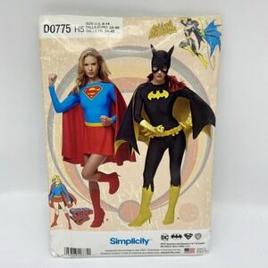 Simplicity D0775 Batgirl Supergirl Costume Sewing Pattern Size 6-14 DC Comics H5